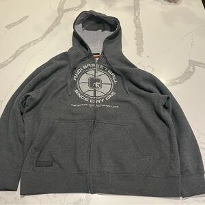 Vintage And1 Sweatshirt Hoodie Mens Large Charcoal Y2K Basketball Full Zip Up XL